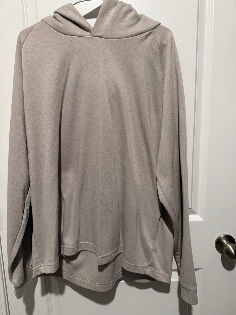 STYLUS Men's Hooded Pullover in Light Taupe Gray